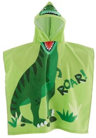 Poncho pentru copii verde din bumbac Dinosaur – Catherine Lansfield