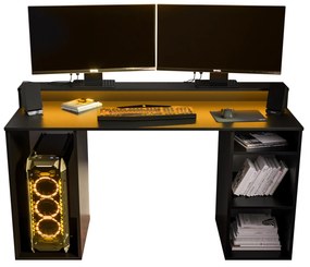 Masă PC pentru gaming Garrick 1 (negru) (cu iluminat LED RGB). 1064134