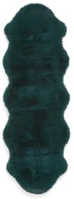 Covor tip traversă în culoarea petrolului sintetic 60x180 cm Super Teddy – Think Rugs