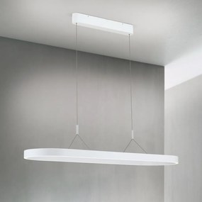Lustra LED ovala iluminat sus si jos CARRARA alb