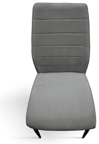 SET 4 Scaune Grig, tesatura, structura metalica - GRI - STANDARD