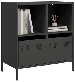 vidaXL Dulap, negru, 68x39x73,5 cm, oțel laminat la rece