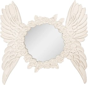 Oglinda de perete, bej, cu aripi decorative, 62x5x60 cm, Wings