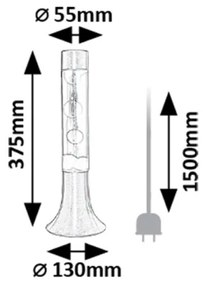 Lampă LED cu lavă Rabalux 76025 POPPILOL LED/25W/230V