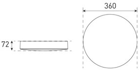 Plafonieră LED dimabilă VARIO LUMO LED/13/18W/230V d. 36 cm IP44 negru