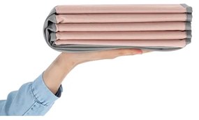 Piscină cu bile pentru copii d. 80 cm roz/gri