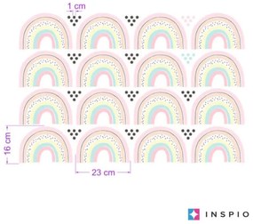 INSPIO Curcubee pastelate cu puncte - autocolante pentru perete pentru fete