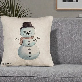 Perna Decorativa Om de Zapada Kawaii Haios, 40x40 cm, Bej Canapea, Husa Detasabila, Perna Inclusa, BEKZ®
