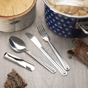 Tacâmuri argintii din oțel inoxidabil 4 buc. KEMP – Orion