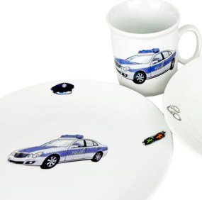 Set de masă pentru copii din 3 piese Thun Poliție