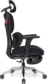 Scaun Ergonomic ProMesh X4D – Tetieră 4D, Suport Lombar Reglabil, Cotiere 4D, Sezut Translatie, Reclinare, Suport Picioare, Mesh, Negru