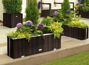 Ghiveci de rattan Novara antracit 35x35x60
