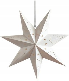 Stea de hartie de Craciun cu sapte colturi STARLET 35 cm, alba