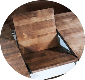 Masă lemn masiv alb Dining Extensibilă Timeless 120/, 160 × 80 × 76 cm