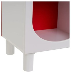 Bibliotecă roșie/albă 76x70 cm – Casa Selección