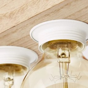 Brilliant - Lustră aplicată WHITEWOOD 4xE27/30W/230V