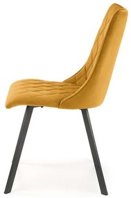 Scaun K450 velvet mustariu