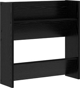 vidaXL Dulap pentru pantofi Stejar Negru 60 x 18 x 60 cm Lemn compozit