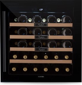 Klarstein Vinsider 36 Built-In Uno, frigider pentru vin încorporat, 36 sticle, 92 litri, oțel inoxidabil