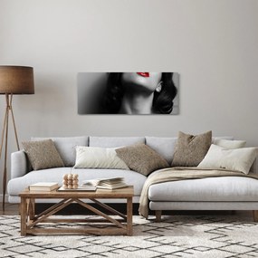Tablou - Portretul unei femei cu ruj roșu (120x50 cm)
