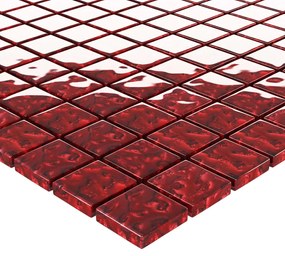 Placi de mozaic, 22 buc., rosu, 30x30 cm, sticla 22, Rosu