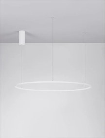 Lustra LED suspendata design modern circular TARQUIN D-100cm alba