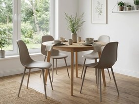 Scaun bucatarie OSAKA plastic, gri maro