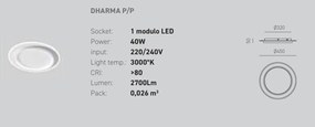 Plafoniera LED moderna DHARMA 45cm