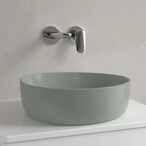 Lavoar pe blat Villeroy&Boch Antao TitanCeram Morning Green CeramicPlus 40x40 cm