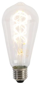 Set 5 becuri Lampa LED E27 filament spiralat ST64 5W 400 lm 2200K