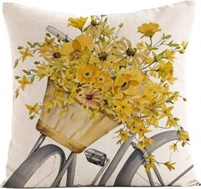 Husa de perna din in VELOBLOOM 45x45 cm, crem