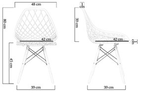 Scaune de plastic BUC 220 gri