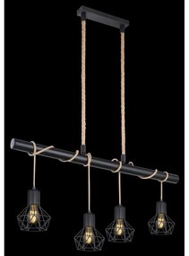 Lustra suspendata design industrial PRISKA negru