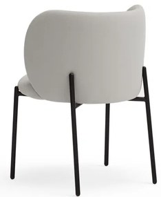 Set de scaune de sufragerie gri deschis 2 buc. tapițat Mogi – Teulat