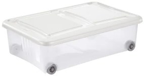 Cutie de depozitare cu capac Tontarelli Stockbox28 l, transparent/alb