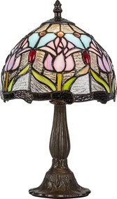 Lampă de masă Tiffany din vitralii LORAS 1xE14/40W/230V - Brilagi