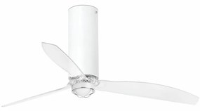 Lustra cu Ventilator si telecomanda TUBE FAN M LED alb/transparent