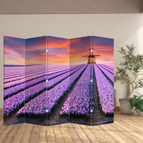 Paravan - Ferma cu flori (210x170 cm)