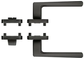 Fitinguri Zamak Bolzano - rozeta WC, neagra