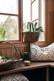 Față de pernă decorativă din bumbac organic 40x60 cm verde, „Lovisa"