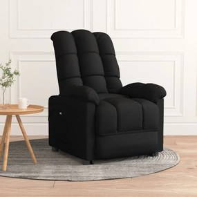 3100342 vidaXL Fotoliu cu ridicare, negru, material textil