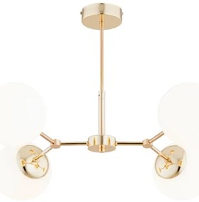 Lustră pe tijă FOTON 4xE14/40W/230V aurie/albă