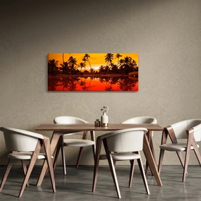 Tablou - Apus de soare deasupra rezortului (120x50 cm)