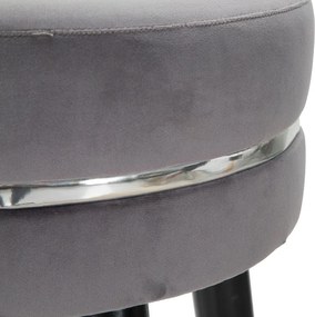 Scaun de bar gri tapițat (înălțime șezut 74 cm) Paris – Mauro Ferretti