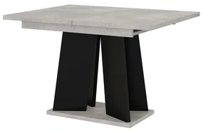 Masă de sufragerie Mulnu (gri deschis + Negru) (pentru 4 până la 6 persoane). 1055225