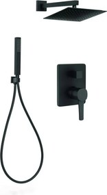Sistem de dus incastrat Invena Glamour negru mat