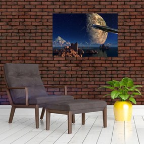 Tablou - Vizita extraterestrului (90x60 cm)