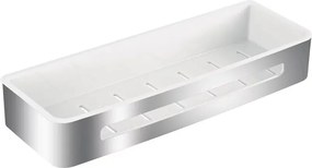 Etajera dus mare Ferro Emotion alb - inox lucios