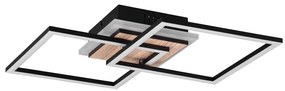 Plafonieră neagră-maro LED cu intensitate reglabilă 28x57 cm Giro – Trio