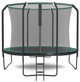 Tun trambulin verde 305cm TPL01-10 cu scara si plasa de protectie